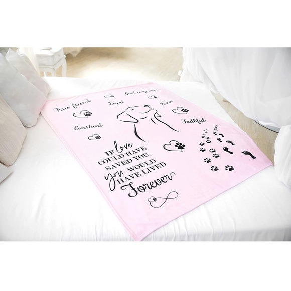 Dog Memorial Blanket with Heartfelt Sentiment Beautiful Dog Rememberance Gift - Picture 4 of 6